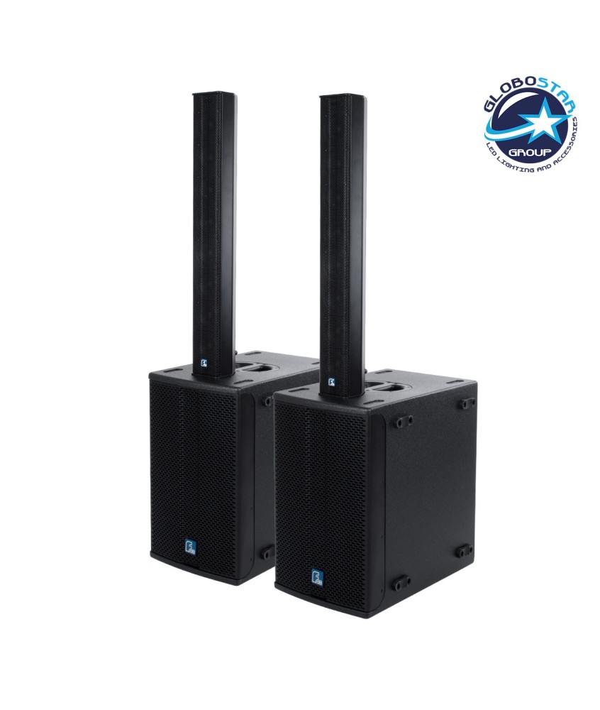 GloboStar® FDB K803+K112BAS 98024-98025-SET PA Column System - Ενεργό Αυτοενισχυόμενο Σετ Ηχείων & Subwoofer Column Κολωνάτο με Ψηφιακό Ενισχυτή FA2.36 AC 220V-50-60Hz - 600W RMS-8Ω + 400W RMS-8Ω (4000W Peak) - IP20 - Μαύρο - Σετ 4 Τεμαχίων